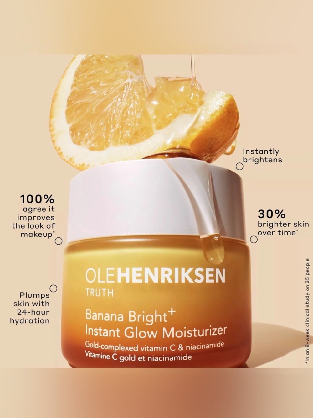 Ole Henriksen Banana Bright+ Instant Glow Moisturizer — .5 oz. NIB